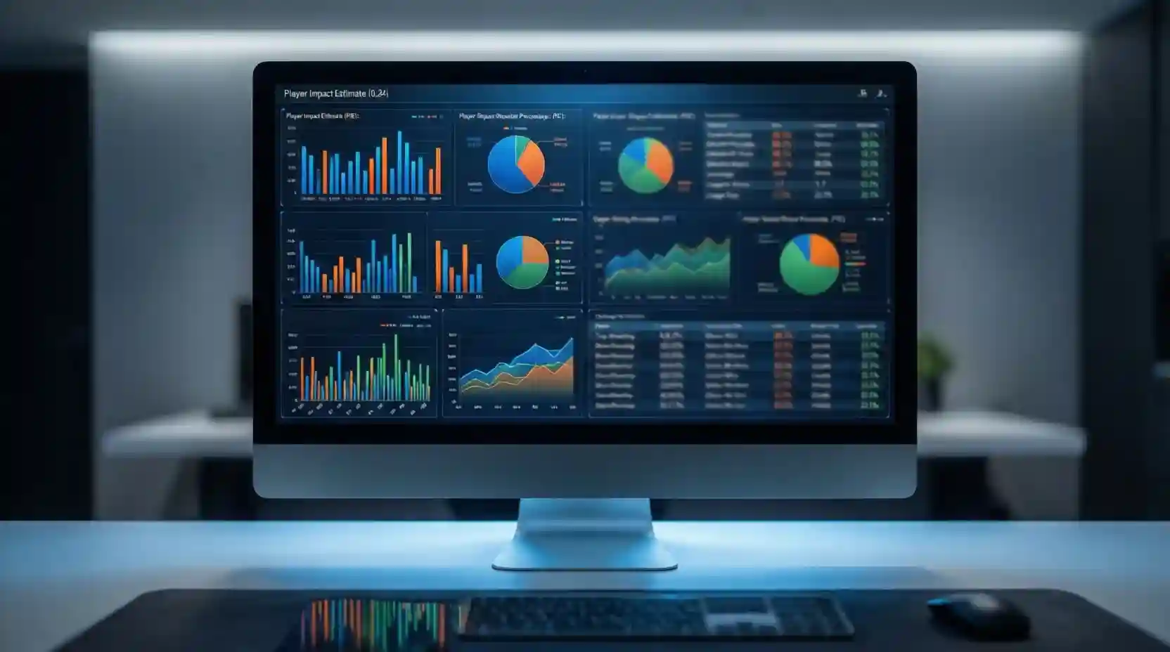 Pantalla de ordenador mostrando estadísticas de partidos NBA